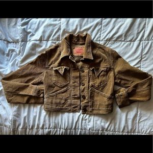 Levi Cropped Light Brown Corduroy Jacket